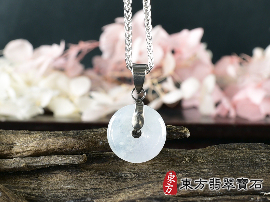 翡翠平安扣項鍊玉珮(平安富貴:平安扣牌A貨翡翠平安扣玉珮、緬甸玉平安扣玉墜)。糯豆種平安扣,PN820。客製化訂做各種翡翠平安扣吊墜玉珮項鍊。★附A貨翡翠雙證書 2.jpg