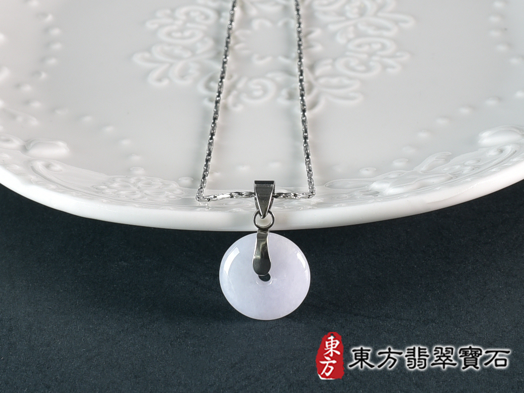 翡翠平安扣項鍊玉珮(平安富貴:平安扣牌A貨翡翠平安扣玉珮、緬甸玉平安扣玉墜)。糯豆種平安扣,PN837。客製化訂做各種翡翠平安扣吊墜玉珮項鍊。★附A貨翡翠雙證書 1.jpg