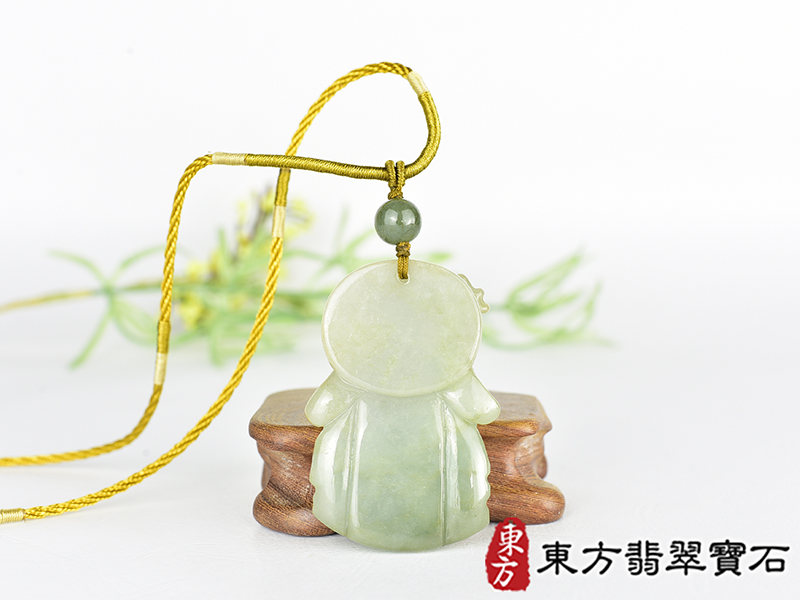 翡翠瑤池金母項鍊玉珮(王母娘娘:瑤池金母牌A貨翡翠瑤池金母玉珮、緬甸玉瑤池金母玉墜)。油青豆種翡翠瑤池金母,QE081。客製化訂做各種翡翠瑤池金母吊墜玉珮項鍊。★附A貨翡翠雙證書 3.jpg