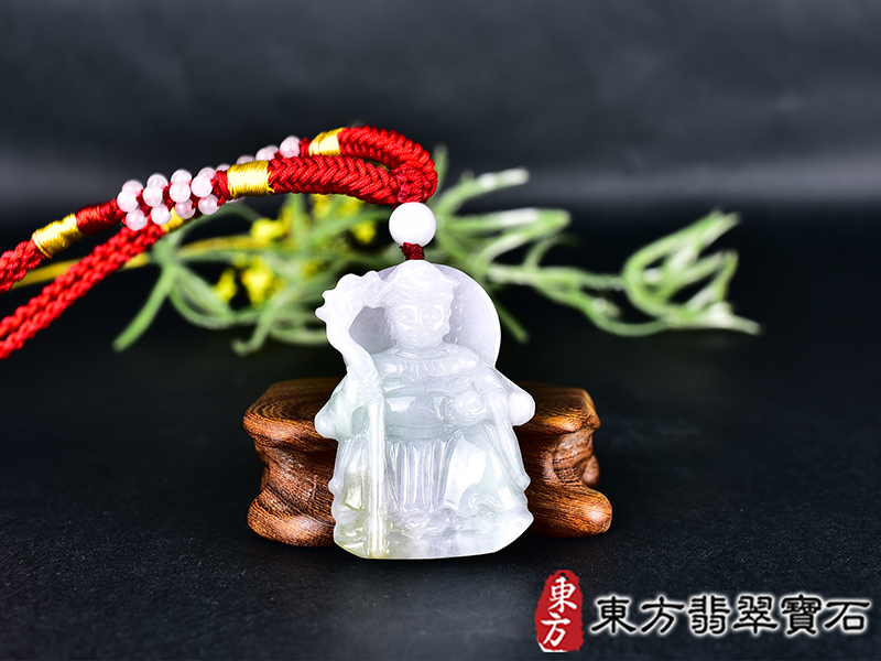 翡翠瑤池金母項鍊玉珮(王母娘娘:瑤池金母牌A貨翡翠瑤池金母玉珮、緬甸玉瑤池金母玉墜)。白底青豆糯翡翠瑤池金母,QE082。客製化訂做各種翡翠瑤池金母吊墜玉珮項鍊。★附A貨翡翠雙證書 0.jpg