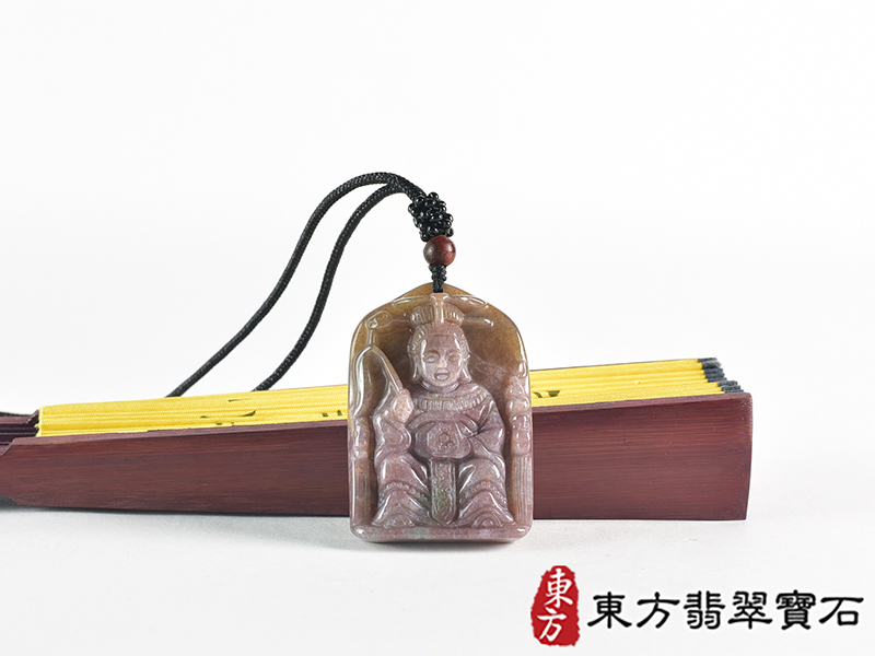 水草玉地母娘娘項鍊玉珮(地母元君:地母娘娘牌水草玉地母娘娘玉珮、水草玉地母娘娘玉墜)。水草玉地母娘娘,QN073。客製化訂做水草玉地母娘娘吊墜玉珮項鍊。★附東方翡翠寶石保證卡 0.jpg