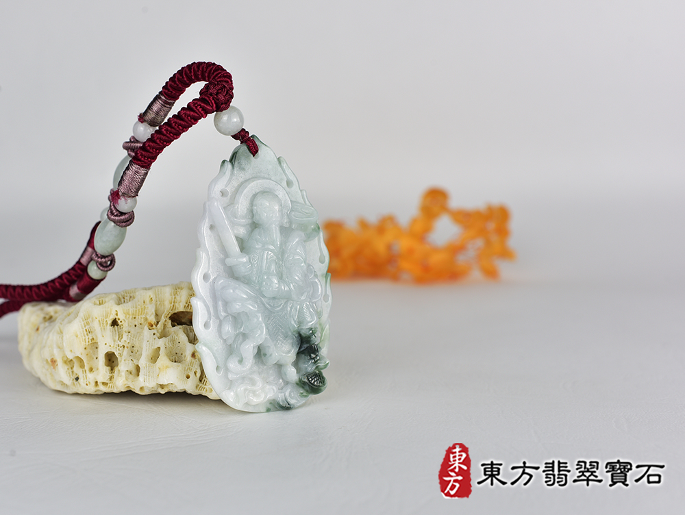 翡翠玄天上帝項鍊玉珮(玄天上帝:玄天上帝牌A貨翡翠玄天上帝玉珮、緬甸玉玄天上帝玉墜)。ST184。客製化訂做各種翡翠玄天上帝吊墜玉珮項鍊。★附A貨翡翠雙證書 4.jpg