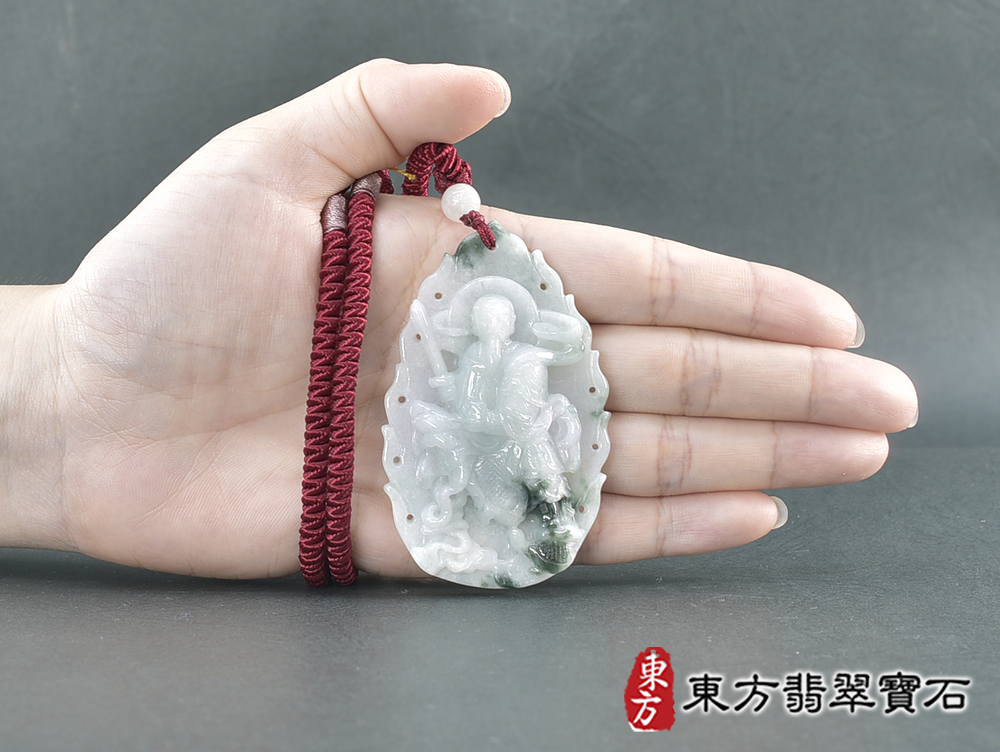 翡翠玄天上帝項鍊玉珮(玄天上帝:玄天上帝牌A貨翡翠玄天上帝玉珮、緬甸玉玄天上帝玉墜)。ST184。客製化訂做各種翡翠玄天上帝吊墜玉珮項鍊。★附A貨翡翠雙證書 5.jpg