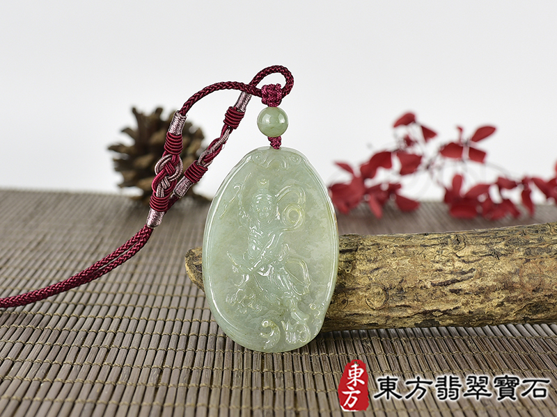 翡翠三太子項鍊玉珮(中壇元帥、哪吒:三太子牌A貨翡翠三太子玉珮、緬甸玉哪吒三太子玉墜)。翡翠三太子,TT219。客製化訂做各種翡翠哪吒三太子吊墜玉珮項鍊。★附A貨翡翠雙證書 0.jpg