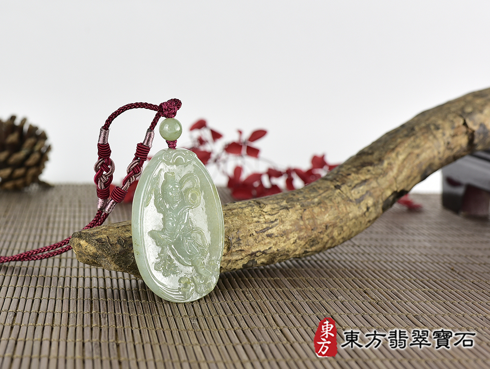 翡翠三太子項鍊玉珮(中壇元帥、哪吒:三太子牌A貨翡翠三太子玉珮、緬甸玉哪吒三太子玉墜)。翡翠三太子,TT219。客製化訂做各種翡翠哪吒三太子吊墜玉珮項鍊。★附A貨翡翠雙證書 4.jpg