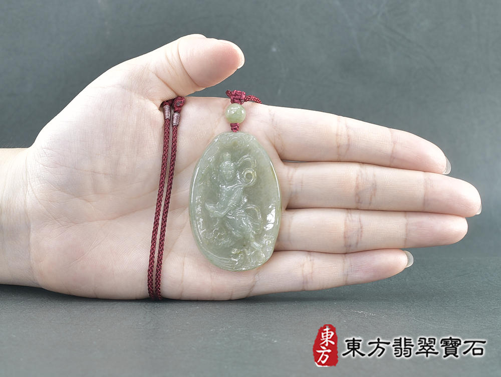 翡翠三太子項鍊玉珮(中壇元帥、哪吒:三太子牌A貨翡翠三太子玉珮、緬甸玉哪吒三太子玉墜)。翡翠三太子,TT219。客製化訂做各種翡翠哪吒三太子吊墜玉珮項鍊。★附A貨翡翠雙證書 5.jpg