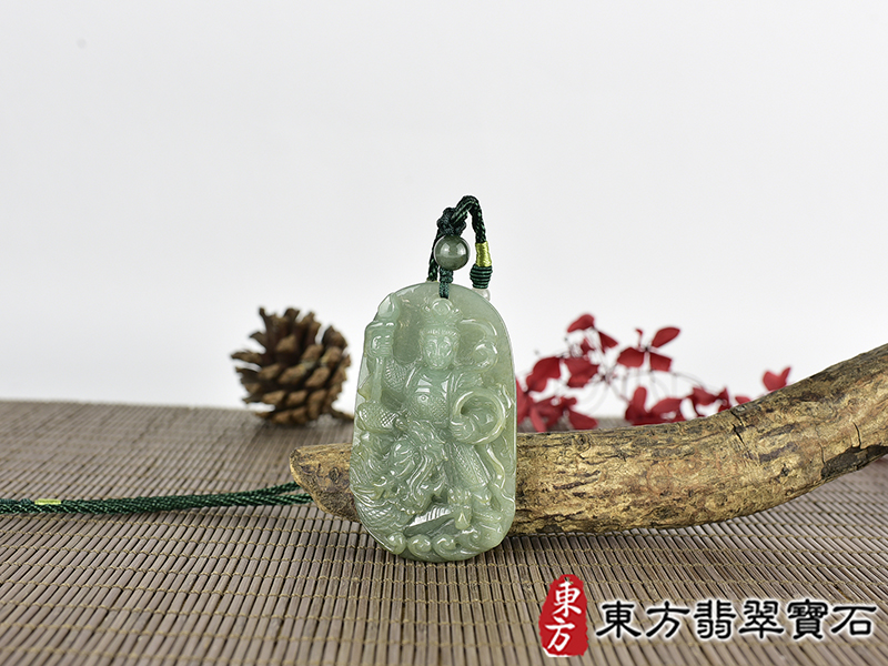 翡翠三太子項鍊玉珮(中壇元帥、哪吒:三太子牌A貨翡翠三太子玉珮、緬甸玉哪吒三太子玉墜)。翡翠三太子,TT227。客製化訂做各種翡翠哪吒三太子吊墜玉珮項鍊。★附A貨翡翠雙證書 0.jpg