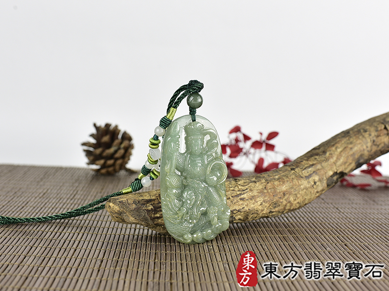 翡翠三太子項鍊玉珮(中壇元帥、哪吒:三太子牌A貨翡翠三太子玉珮、緬甸玉哪吒三太子玉墜)。翡翠三太子,TT227。客製化訂做各種翡翠哪吒三太子吊墜玉珮項鍊。★附A貨翡翠雙證書 2.jpg