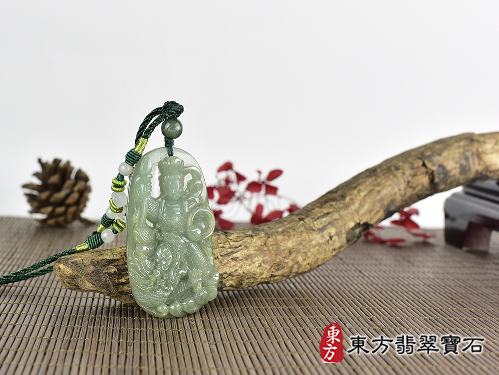 翡翠三太子項鍊玉珮(中壇元帥、哪吒:三太子牌A貨翡翠三太子玉珮、緬甸玉哪吒三太子玉墜)。翡翠三太子,TT227。客製化訂做各種翡翠哪吒三太子吊墜玉珮項鍊。★附A貨翡翠雙證書 4.jpg