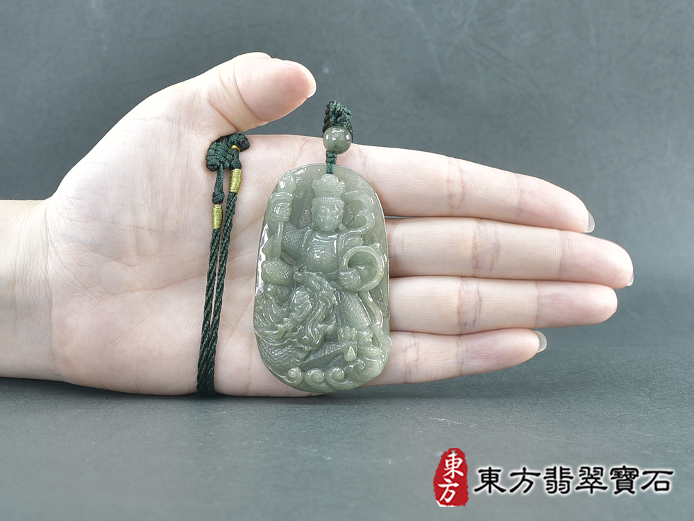 翡翠三太子項鍊玉珮(中壇元帥、哪吒:三太子牌A貨翡翠三太子玉珮、緬甸玉哪吒三太子玉墜)。翡翠三太子,TT227。客製化訂做各種翡翠哪吒三太子吊墜玉珮項鍊。★附A貨翡翠雙證書 5.jpg
