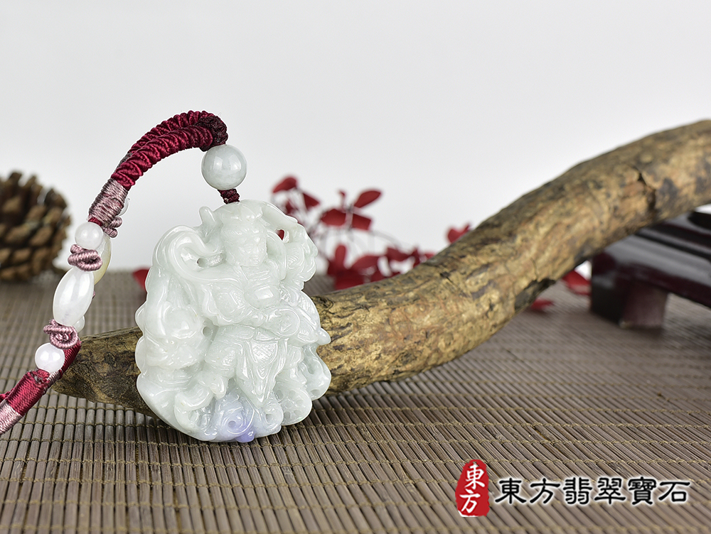 翡翠三太子項鍊玉珮(中壇元帥、哪吒:三太子牌A貨翡翠三太子玉珮、緬甸玉哪吒三太子玉墜)。翡翠三太子,TT230。客製化訂做各種翡翠哪吒三太子吊墜玉珮項鍊。★附A貨翡翠雙證書 4.jpg