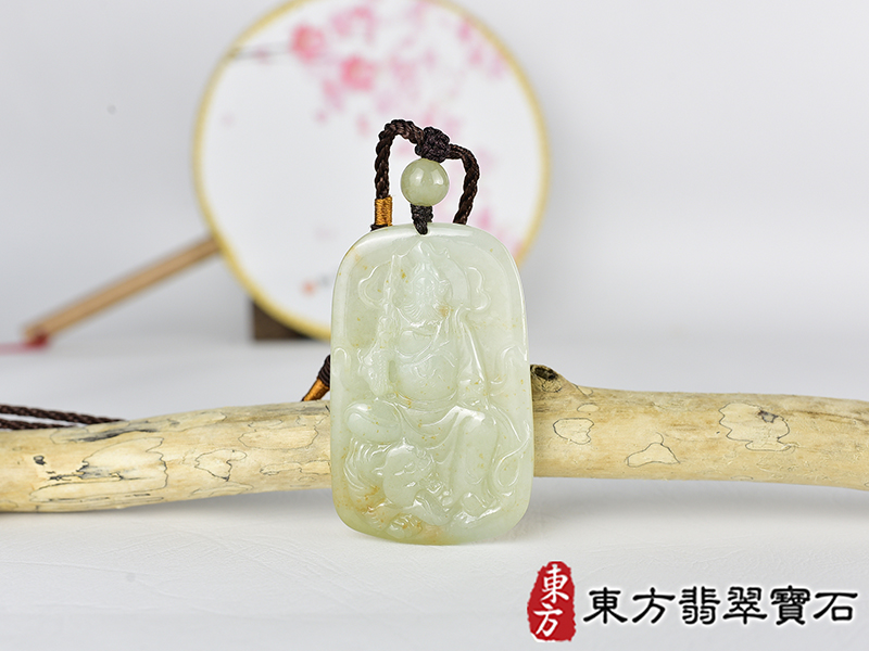 翡翠武財神項鍊玉珮(趙公明:武財神牌A貨翡翠武財神玉珮、緬甸玉武財神玉墜)。綠色翡翠糯種武財神,WM059。客製化訂做各種翡翠武財神吊墜玉珮項鍊。★附A貨翡翠雙證書 0.jpg
