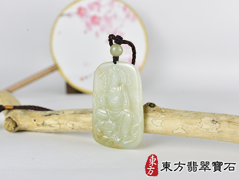 翡翠武財神項鍊玉珮(趙公明:武財神牌A貨翡翠武財神玉珮、緬甸玉武財神玉墜)。綠色翡翠糯種武財神,WM059。客製化訂做各種翡翠武財神吊墜玉珮項鍊。★附A貨翡翠雙證書 1.jpg