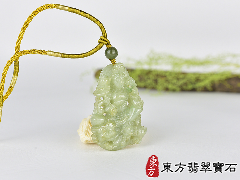 翡翠文殊菩薩項鍊玉珮(文殊菩薩:文殊菩薩牌A貨翡翠文殊菩薩玉珮、緬甸玉文殊菩薩玉墜)。翡翠文殊菩薩,WS204。客製化訂做各種翡翠文殊菩薩吊墜玉珮項鍊。★附A貨翡翠雙證書 2.jpg