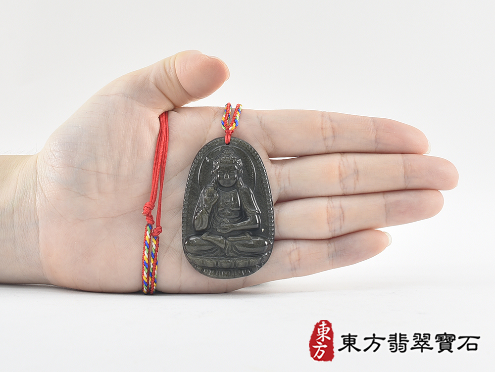 金曜石阿彌陀佛項鍊玉珮(阿彌陀佛:阿彌陀佛牌金曜石阿彌陀佛玉珮、金曜石阿彌陀佛玉墜)。金曜石阿彌陀佛,FD798。客製化訂做各種金曜石阿彌陀佛吊墜玉珮項鍊。★附東方翡翠寶石保證卡 5.jpg