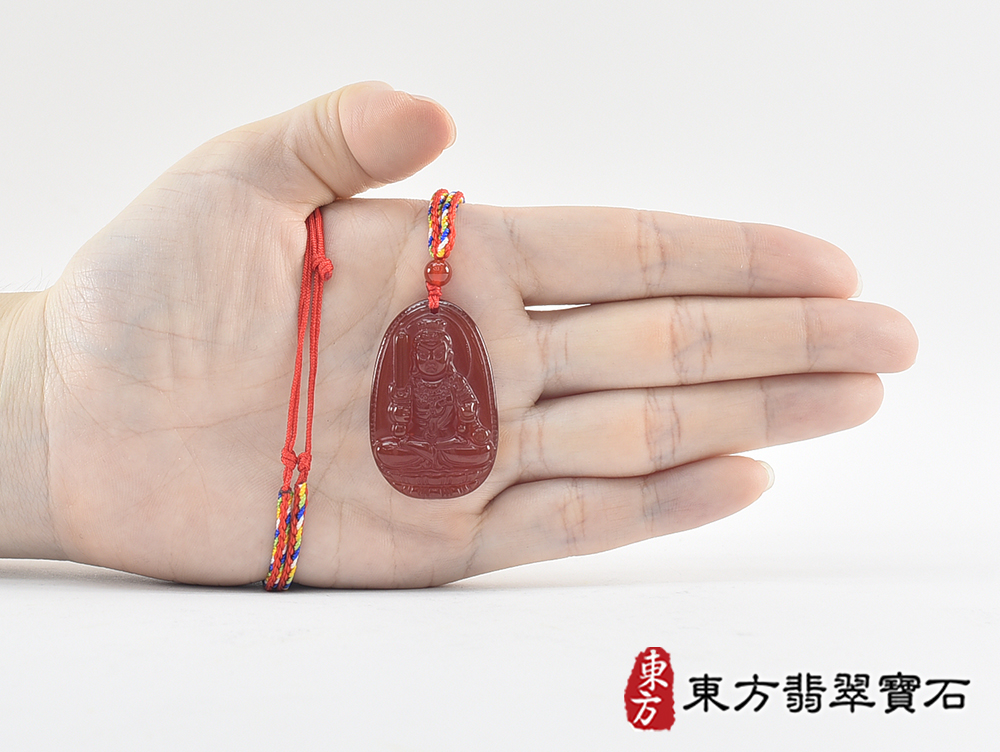 紅瑪瑙不動明王項鍊玉珮(不動明王:不動明王牌紅瑪瑙不動明王玉珮、紅瑪瑙不動明王玉墜)不動明王,FD850。客製化訂做各種紅瑪瑙不動明王吊墜玉珮項鍊。★附東方翡翠寶石保證卡 5.jpg