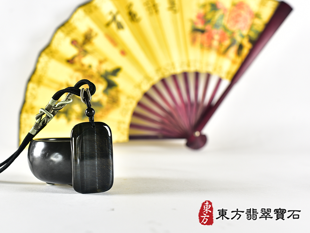 黑曜石平安無事牌項鍊玉珮(平安無事牌黑曜石福牌玉珮、黑曜石平安無事牌玉墜)。全黑黑曜石平安無事牌,FP070。客製化訂做各種黑曜石平安無事牌吊墜玉珮項鍊。★附東方翡翠寶石保證卡 6.jpg