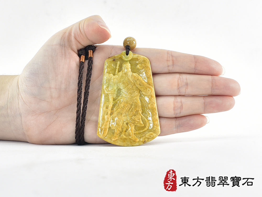 翡翠關公項鍊玉珮(關聖帝君:關公牌A貨翡翠關公玉珮、緬甸玉關公玉墜)。關公,KG790。客製化訂做各種翡翠關公吊墜玉珮項鍊。★附A貨翡翠雙證書 5.jpg