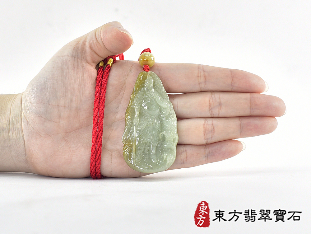 翡翠關公項鍊玉珮(關聖帝君:關公牌A貨翡翠關公玉珮、緬甸玉關公玉墜)。關公,KG795。客製化訂做各種翡翠關公吊墜玉珮項鍊。★附A貨翡翠雙證書 5.jpg