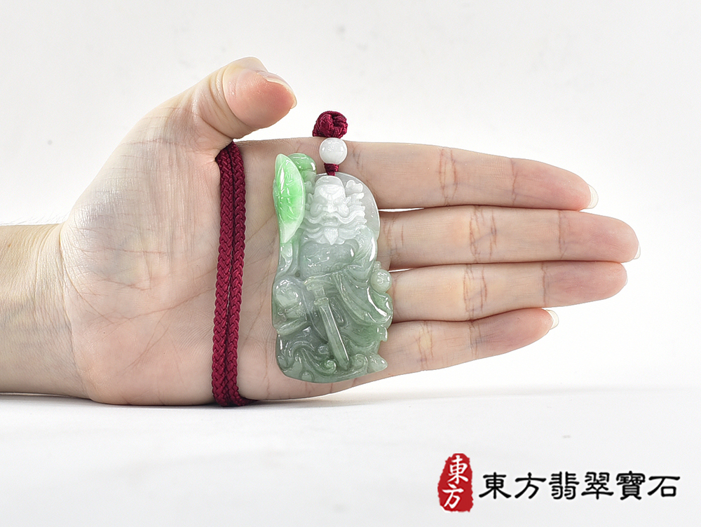 翡翠鍾馗項鍊玉珮(驅魔真君:鍾馗牌A貨翡翠鍾馗玉珮、緬甸玉鍾馗玉墜)。翡翠鍾馗,KN295。客製化訂做各種翡翠鍾馗吊墜玉珮項鍊。★附A貨翡翠雙證書 5.jpg