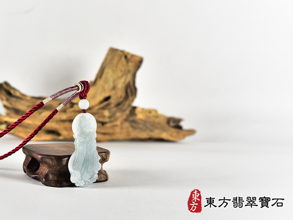 翡翠媽祖項鍊玉珮(天上聖母:媽祖牌A貨翡翠媽祖玉珮、緬甸玉媽祖玉墜)。綠色糯種媽祖,MD361。客製化訂做各種翡翠媽祖吊墜玉珮項鍊。★附A貨翡翠雙證書 4.jpg