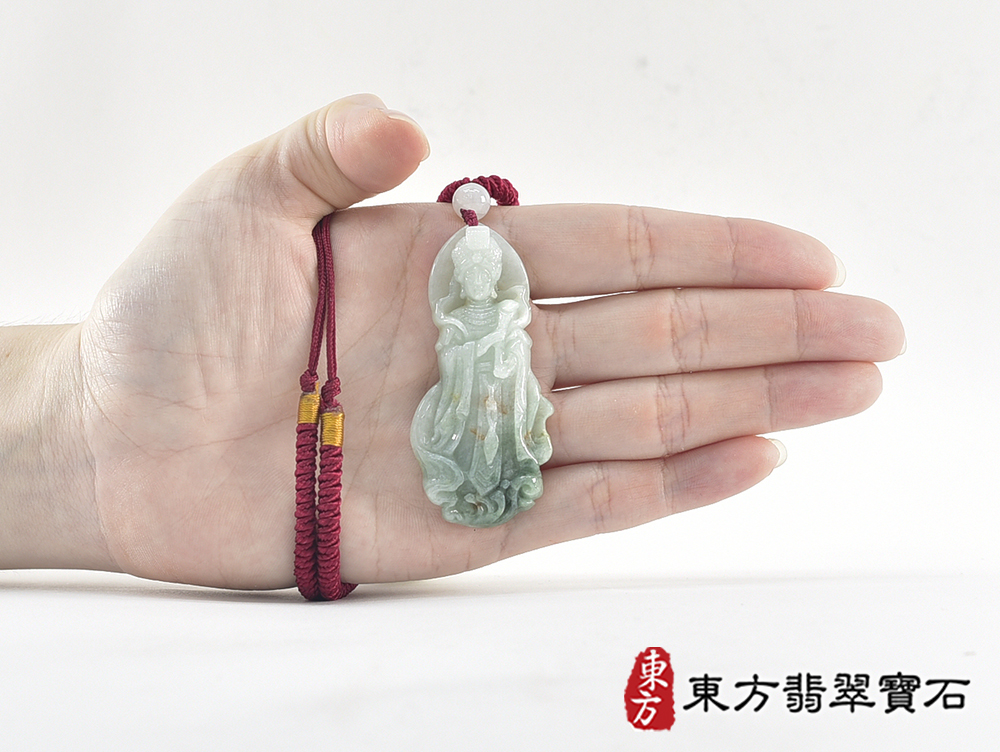翡翠媽祖項鍊玉珮(天上聖母:媽祖牌A貨翡翠媽祖玉珮、緬甸玉媽祖玉墜)。綠色糯種媽祖,MD362。客製化訂做各種翡翠媽祖吊墜玉珮項鍊。★附A貨翡翠雙證書 5.jpg