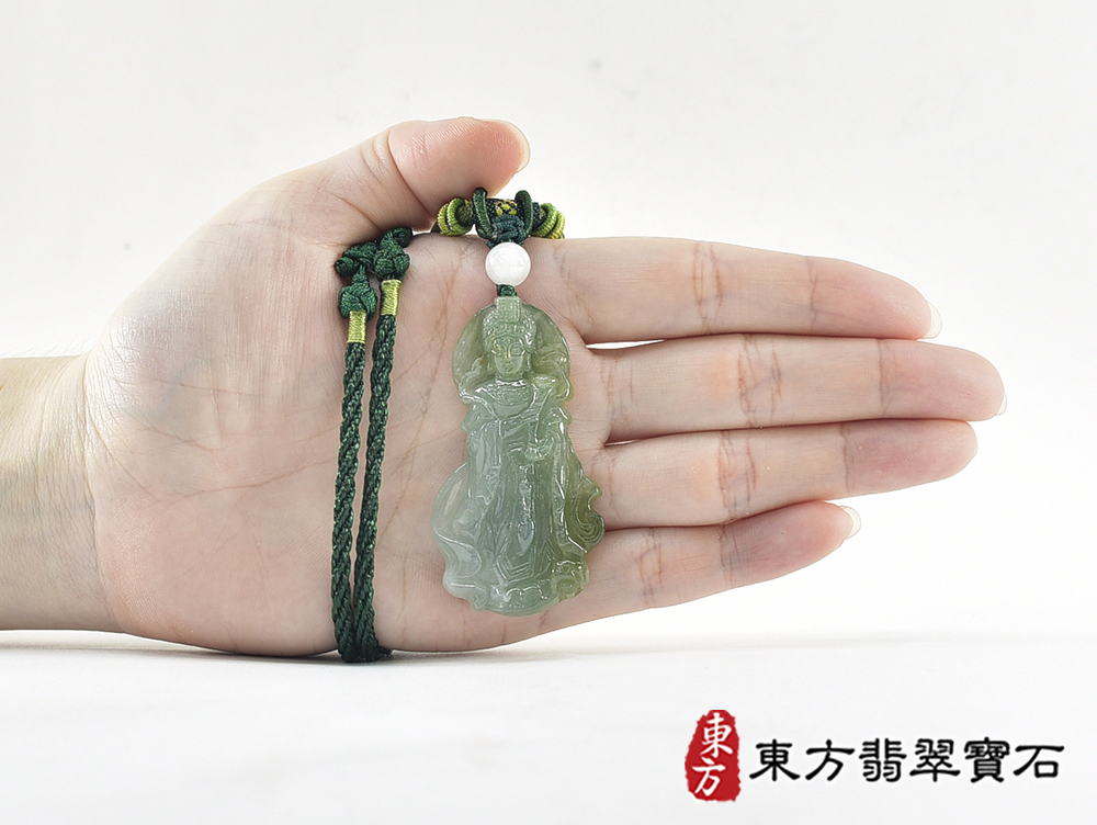 翡翠媽祖項鍊玉珮(天上聖母:媽祖牌A貨翡翠媽祖玉珮、緬甸玉媽祖玉墜)。綠色糯種媽祖,MD367。客製化訂做各種翡翠媽祖吊墜玉珮項鍊。★附A貨翡翠雙證書 5.jpg