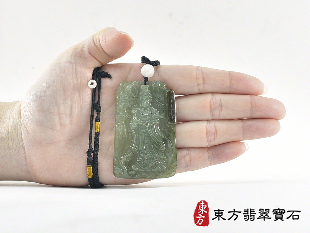 翡翠媽祖項鍊玉珮(天上聖母:媽祖牌A貨翡翠媽祖玉珮、緬甸玉媽祖玉墜)。綠色糯種媽祖,MD372。客製化訂做各種翡翠媽祖吊墜玉珮項鍊。★附A貨翡翠雙證書 5.jpg