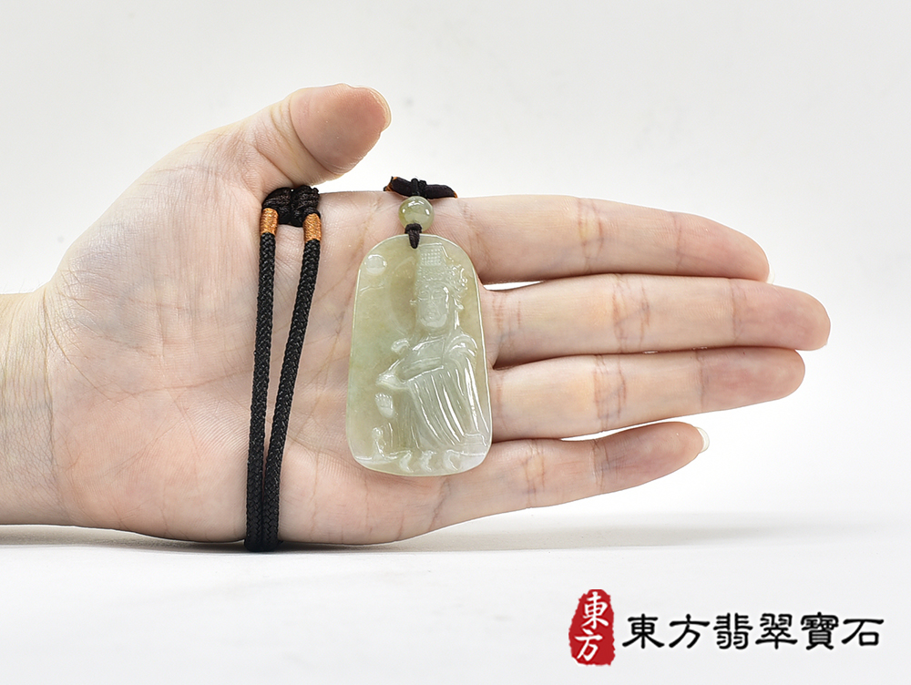 翡翠媽祖項鍊玉珮(天上聖母:媽祖牌A貨翡翠媽祖玉珮、緬甸玉媽祖玉墜)。綠色糯種媽祖,MD374。客製化訂做各種翡翠媽祖吊墜玉珮項鍊。★附A貨翡翠雙證書 5.jpg