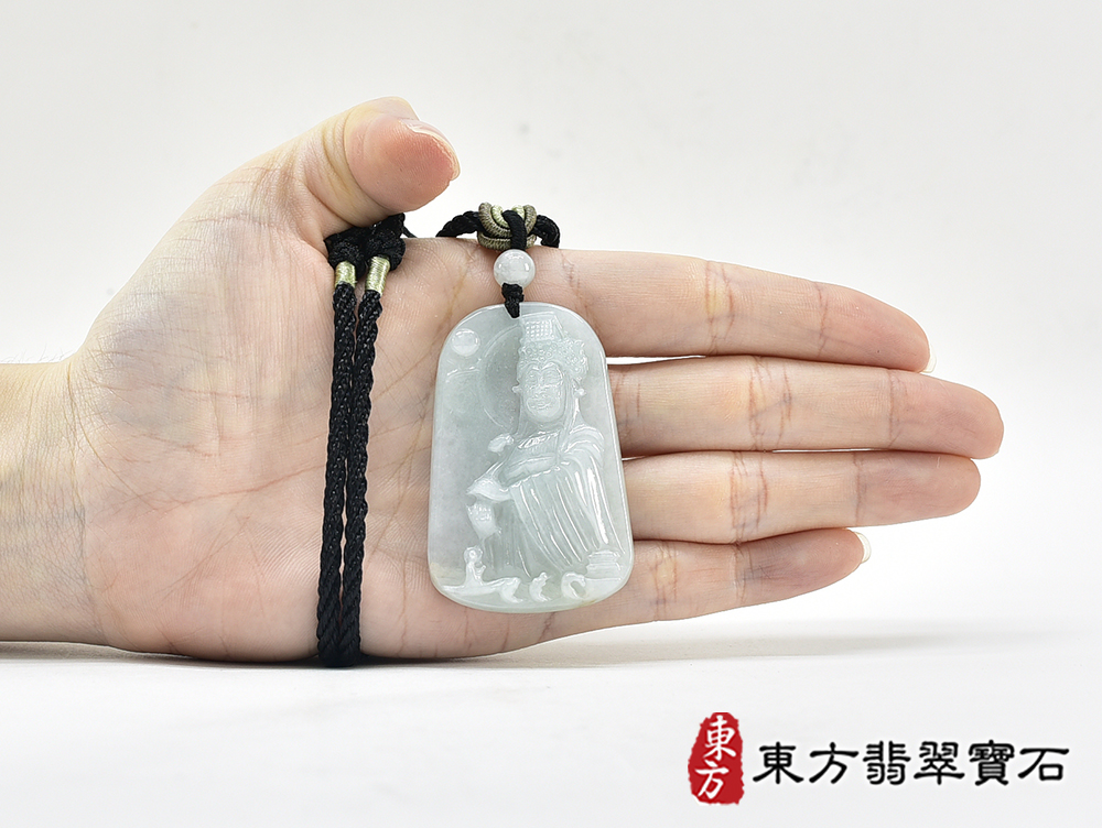 翡翠媽祖項鍊玉珮(天上聖母:媽祖牌A貨翡翠媽祖玉珮、緬甸玉媽祖玉墜)。綠色糯種媽祖,MD377。客製化訂做各種翡翠媽祖吊墜玉珮項鍊。★附A貨翡翠雙證書 5.jpg
