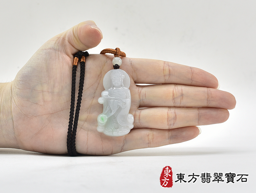 翡翠媽祖項鍊玉珮(天上聖母:媽祖牌A貨翡翠媽祖玉珮、緬甸玉媽祖玉墜)。綠色糯種媽祖,MD378。客製化訂做各種翡翠媽祖吊墜玉珮項鍊。★附A貨翡翠雙證書 5.jpg