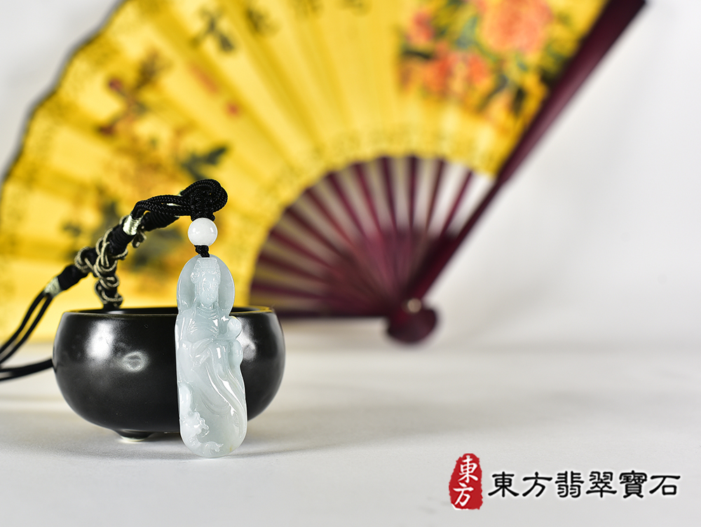 翡翠媽祖項鍊玉珮(天上聖母:媽祖牌A貨翡翠媽祖玉珮、緬甸玉媽祖玉墜)。綠色糯種媽祖,MD380。客製化訂做各種翡翠媽祖吊墜玉珮項鍊。★附A貨翡翠雙證書 4.jpg