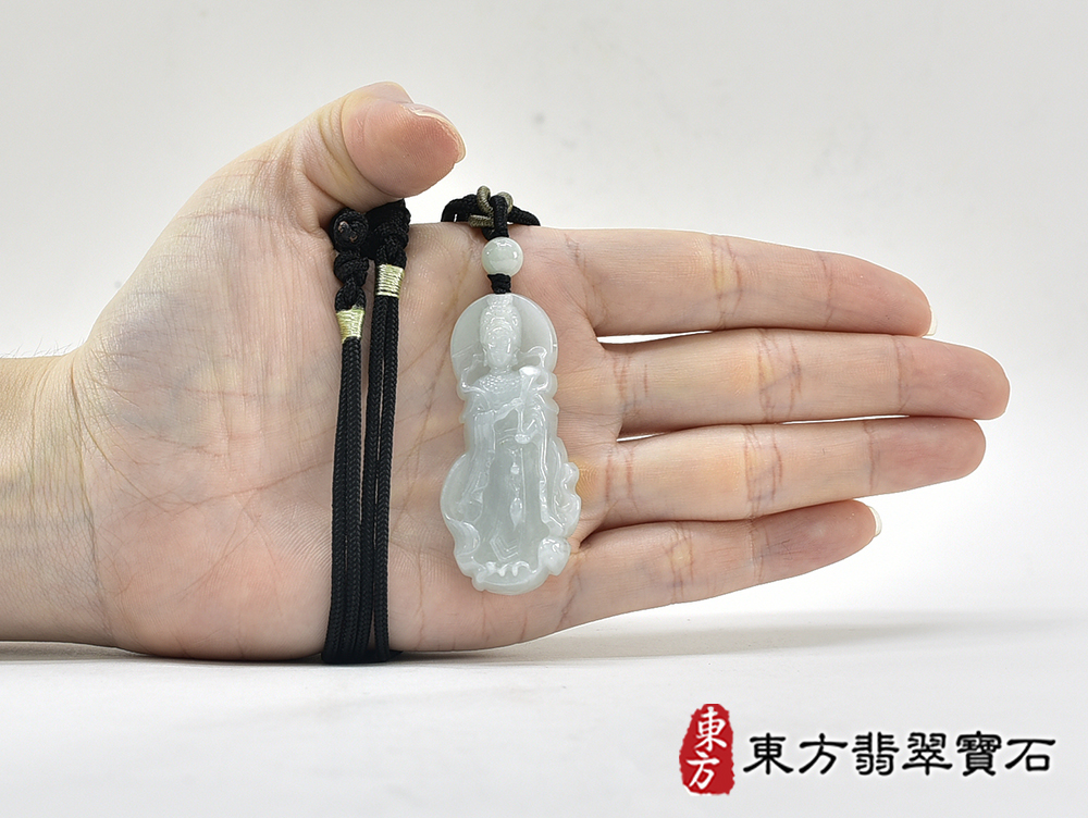 翡翠媽祖項鍊玉珮(天上聖母:媽祖牌A貨翡翠媽祖玉珮、緬甸玉媽祖玉墜)。綠色糯種媽祖,MD385。客製化訂做各種翡翠媽祖吊墜玉珮項鍊。★附A貨翡翠雙證書 5.jpg