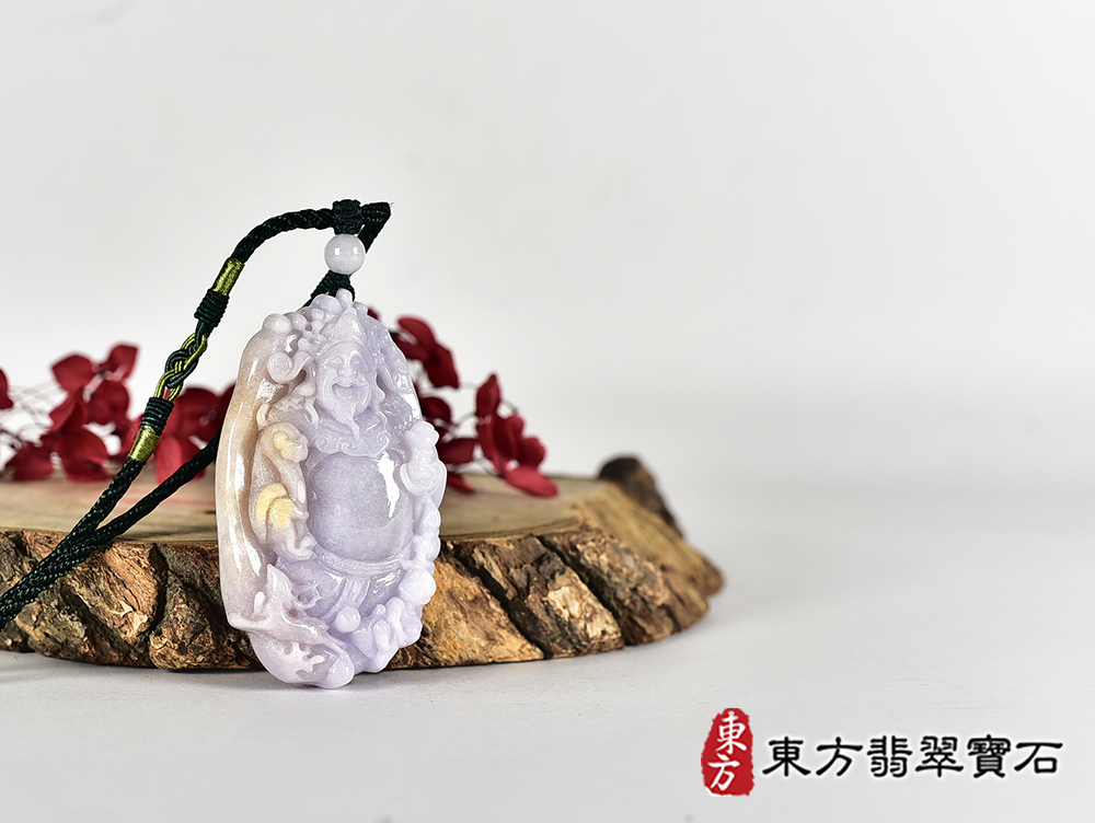 翡翠密宗 黃財神項鍊玉珮(密宗 黃財神:密宗 黃財神牌A貨翡翠密宗 黃財神玉珮、緬甸玉密宗 黃財神玉墜)。MG019。客製化訂做各種翡翠密宗 黃財神吊墜玉珮項鍊。★附A貨翡翠雙證書 4.jpg