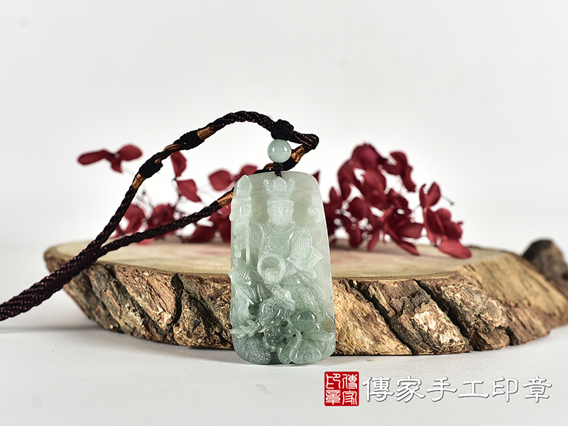 翡翠三太子項鍊玉珮(中壇元帥、哪吒:三太子牌A貨翡翠三太子玉珮、緬甸玉哪吒三太子玉墜)。翡翠三太子,TT232。客製化訂做各種翡翠哪吒三太子吊墜玉珮項鍊。★附A貨翡翠雙證書 0.jpg