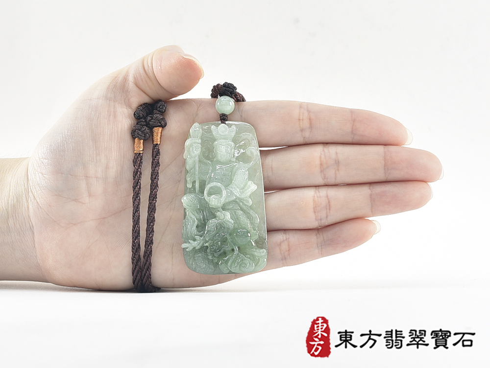 翡翠三太子項鍊玉珮(中壇元帥、哪吒:三太子牌A貨翡翠三太子玉珮、緬甸玉哪吒三太子玉墜)。翡翠三太子,TT232。客製化訂做各種翡翠哪吒三太子吊墜玉珮項鍊。★附A貨翡翠雙證書 5.jpg