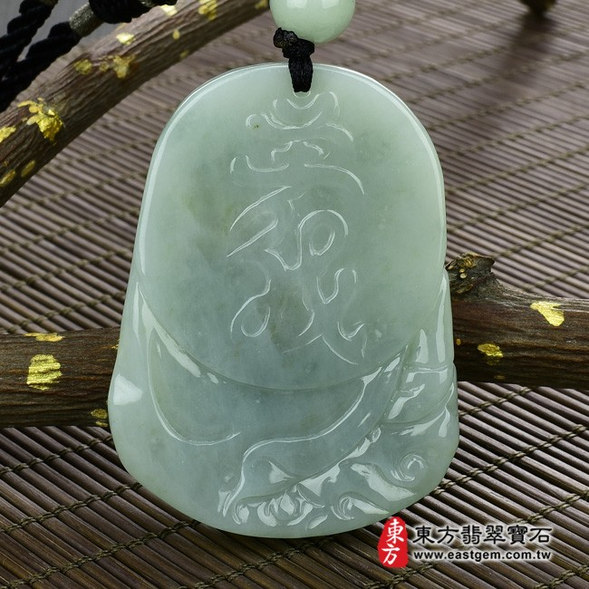 翡翠關聖帝君項鍊玉珮｜關公護佑・忠義威嚴・招財納福・事業昌盛・平安吉祥｜A貨翡翠油青細糯種｜緬甸玉關聖帝君玉墜｜關公玉珮KG067｜客製化訂做｜附A貨翡翠雙證書8