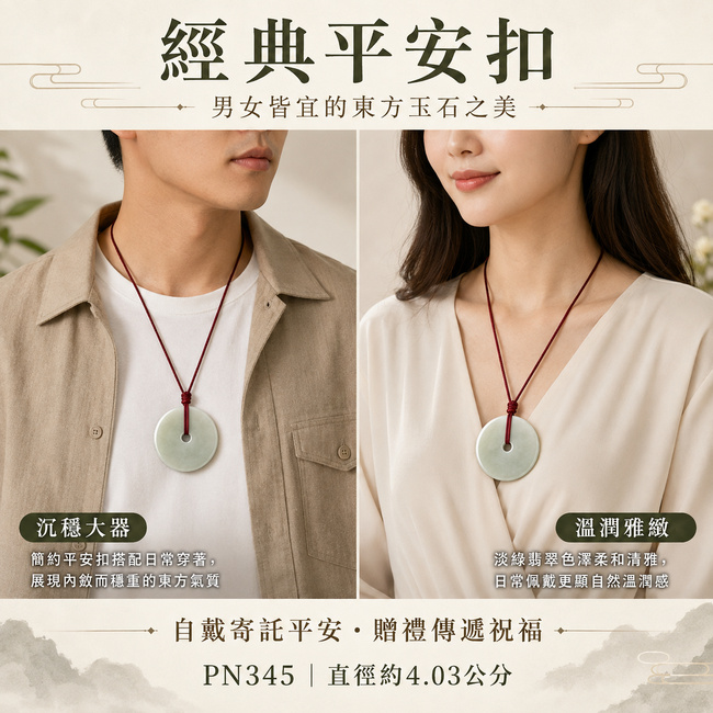 A貨翡翠平安扣項鍊玉珮玉墜 緬甸玉淡綠色糯種 PN345|平安富貴 圓滿如意 招福納吉 平安守護|客製化翡翠平安扣吊墜玉佩項鍊|附A貨翡翠雙證書|已售出可訂做2 A貨翡翠平安扣項鍊玉珮玉墜 緬甸玉淡綠色糯種 PN345|平安富貴 圓滿如意 招福納吉 平安守護|客製化翡翠平安扣吊墜玉佩項鍊|附A貨翡翠雙證書|已售出可訂做2