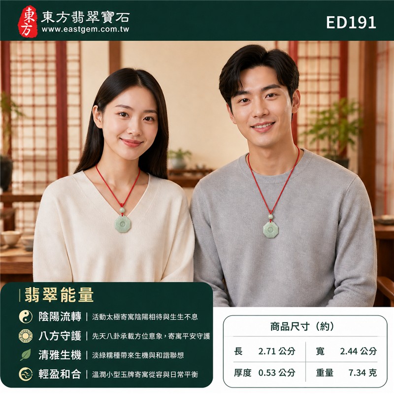 (已出售勿下標,可訂做)翡翠八卦玉珮|淡綠色糯種先天八卦活動太極小型八角牌・陰陽流轉・八方守護・趨吉避凶・和合圓融・平安順遂|天然A貨翡翠・緬甸產地・單顆淡綠圓珠・紅色主繩與紅金多色編結|緬甸玉八卦玉墜ED191|客製化訂做各種翡翠八卦項鍊|附A貨翡翠雙證書 2 (已出售勿下標,可訂做)翡翠八卦玉珮|淡綠色糯種先天八卦活動太極小型八角牌・陰陽流轉・八方守護・趨吉避凶・和合圓融・平安順遂|天然A貨翡翠・緬甸產地・單顆淡綠圓珠・紅色主繩與紅金多色編結|緬甸玉八卦玉墜ED191|客製化訂做各種翡翠八卦項鍊|附A貨翡翠雙證書 2