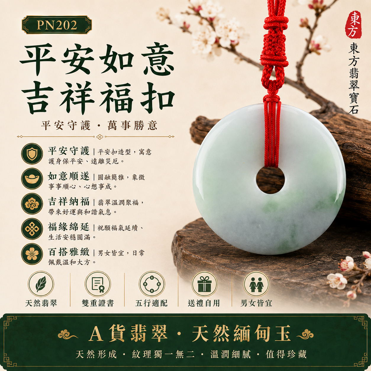 【A貨翡翠大平安扣項鍊玉珮|PN202|白綠糯種飄綠花緬甸玉、天然色澤層次柔和、大尺寸圓滿大器】天然翡翠圓形銅幣造型大平安扣玉墜,白綠糯種玉質溫潤柔和、自然飄綠花增添層次與生機,寓意平安富貴、圓滿和合、自然生機,適合男女大器佩戴、長輩送禮、重要節慶祝福與天然翡翠收藏,客製化訂做各種翡翠大平安扣吊墜玉珮項鍊,PN202,附A貨翡翠雙證書1 【A貨翡翠大平安扣項鍊玉珮|PN202|白綠糯種飄綠花緬甸玉、天然色澤層次柔和、大尺寸圓滿大器】天然翡翠圓形銅幣造型大平安扣玉墜,白綠糯種玉質溫潤柔和、自然飄綠花增添層次與生機,寓意平安富貴、圓滿和合、自然生機,適合男女大器佩戴、長輩送禮、重要節慶祝福與天然翡翠收藏,客製化訂做各種翡翠大平安扣吊墜玉珮項鍊,PN202,附A貨翡翠雙證書1