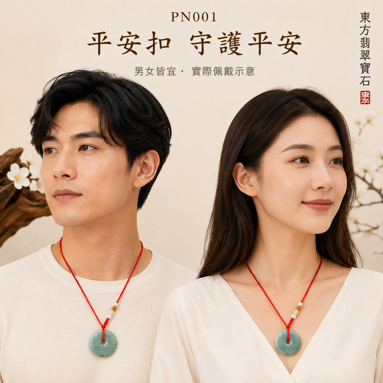 【A貨翡翠平安扣項鍊玉珮｜PN001｜淡綠色豆種緬甸玉、經典扁平平安扣、平安圓滿、自然耐看】天然翡翠平安扣玉墜，淡綠色豆種玉質自然樸實、色澤柔和清新，經典扁平圓形造型簡潔大方、玉面圓潤平整，寓意出入平安、圓滿如意、家庭和樂、生活順遂、招福納吉、福氣相伴、平安富貴，適合男女日常佩戴、自用平安祝福、父母家人送禮與天然翡翠收藏，客製化訂做各種翡翠平安扣吊墜玉珮項鍊，PN001，附A貨翡翠雙證書2
