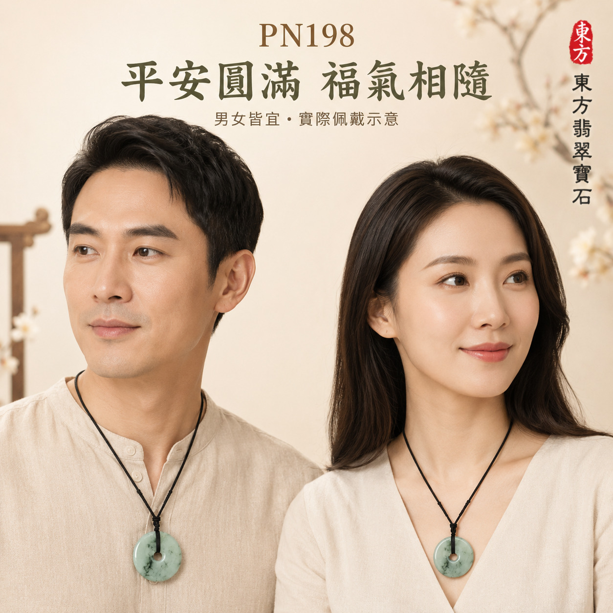 【A貨翡翠大平安扣項鍊玉珮｜PN198｜糯種飄綠花緬甸玉、天然飄花生機雅緻、大尺寸圓滿大器】天然翡翠大平安扣玉墜，糯種玉質溫潤柔和、淺綠底色搭配天然深綠飄花，呈現自然流動、清雅生機與獨特天然紋理，寓意平安富貴、自然生機、圓滿和合、家庭安康、生活圓滿，適合喜歡大型飄花翡翠者日常佩戴、父母長輩送禮、節慶祝福與天然翡翠收藏，客製化訂做各種翡翠大平安扣吊墜玉珮項鍊，PN198，附A貨翡翠雙證書2