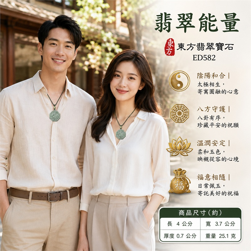 翡翠八卦項鍊玉珮|太極和合・陰陽調和・八方守護・趨吉避凶・守護平安・納福安泰・福運綿長・家宅安寧・心境安定・圓融順遂・事業順遂・平安吉祥|灰綠斑駁玉色・深淺交織紋理・端正八角牌形・雙重八卦題材・先天後天卦紋・中央太極線刻・一體穿孔玉耳・黃綠單珠點綴・墨綠編繩黃綠纏線|緬甸A貨翡翠|ED582|客製化訂做各式翡翠八卦吊墜玉珮項鍊|附A貨翡翠雙證書 2 翡翠八卦項鍊玉珮|太極和合・陰陽調和・八方守護・趨吉避凶・守護平安・納福安泰・福運綿長・家宅安寧・心境安定・圓融順遂・事業順遂・平安吉祥|灰綠斑駁玉色・深淺交織紋理・端正八角牌形・雙重八卦題材・先天後天卦紋・中央太極線刻・一體穿孔玉耳・黃綠單珠點綴・墨綠編繩黃綠纏線|緬甸A貨翡翠|ED582|客製化訂做各式翡翠八卦吊墜玉珮項鍊|附A貨翡翠雙證書 2