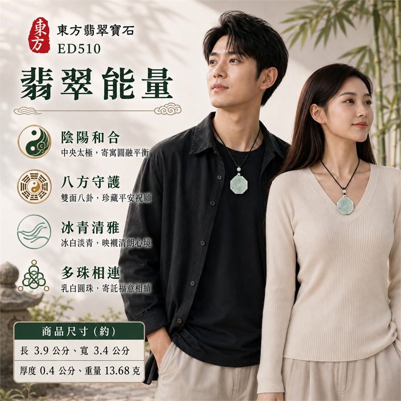 冰白淡青正八角雙面先天後天八卦太極乳白多珠墨綠編繩翡翠玉珮|太極和合・陰陽調和・八方守護・趨吉避凶・守護平安・納福安泰・福運綿長・家宅安寧・心境安定・圓融順遂・事業順遂・平安吉祥|天然A貨翡翠・冰白淡青玉色・黃褐天然飄色・正八角牌形・雙面八卦雕刻・中央太極圖紋・乳白圓珠組・墨綠編繩|緬甸玉八卦玉墜吊墜|ED510|可客製訂做各式翡翠八卦玉珮項鍊|附A貨翡翠雙證書 2 冰白淡青正八角雙面先天後天八卦太極乳白多珠墨綠編繩翡翠玉珮|太極和合・陰陽調和・八方守護・趨吉避凶・守護平安・納福安泰・福運綿長・家宅安寧・心境安定・圓融順遂・事業順遂・平安吉祥|天然A貨翡翠・冰白淡青玉色・黃褐天然飄色・正八角牌形・雙面八卦雕刻・中央太極圖紋・乳白圓珠組・墨綠編繩|緬甸玉八卦玉墜吊墜|ED510|可客製訂做各式翡翠八卦玉珮項鍊|附A貨翡翠雙證書 2
