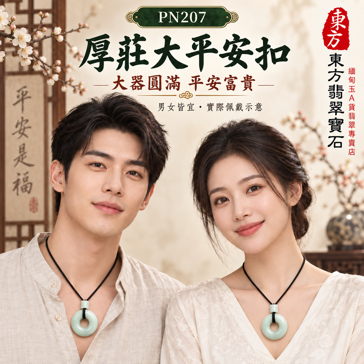 【A貨翡翠厚莊大平安扣項鍊玉珮|PN207|淺綠糯豆種緬甸玉、厚實大料、圓滿富貴】天然翡翠厚圓形銅幣造型大平安扣玉墜,淺綠糯豆種玉質溫厚沉穩,寓意平安富貴、厚福承載、圓滿和合、穩定順遂、福氣臨門、吉祥納福,適合大型翡翠收藏、男性大器佩戴、長輩贈禮、重要節慶祝福及天然翡翠收藏,客製化訂做各種翡翠大平安扣吊墜玉珮項鍊,PN207,附A貨翡翠雙證書2 【A貨翡翠厚莊大平安扣項鍊玉珮|PN207|淺綠糯豆種緬甸玉、厚實大料、圓滿富貴】天然翡翠厚圓形銅幣造型大平安扣玉墜,淺綠糯豆種玉質溫厚沉穩,寓意平安富貴、厚福承載、圓滿和合、穩定順遂、福氣臨門、吉祥納福,適合大型翡翠收藏、男性大器佩戴、長輩贈禮、重要節慶祝福及天然翡翠收藏,客製化訂做各種翡翠大平安扣吊墜玉珮項鍊,PN207,附A貨翡翠雙證書2