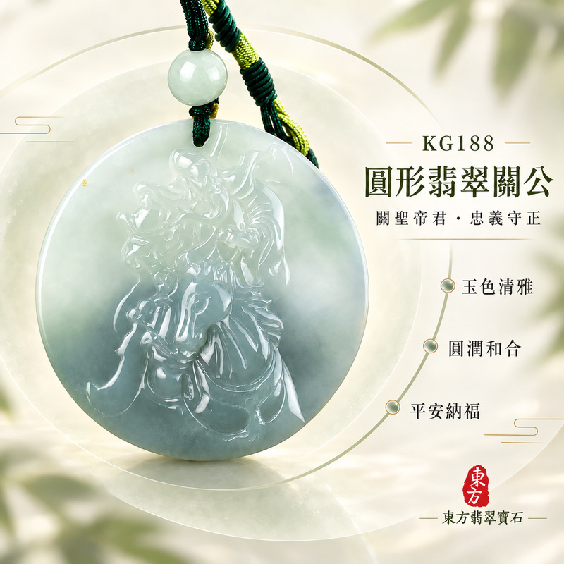(已出售勿下標,可訂做)翡翠關公項鍊玉珮|關聖帝君圓融守義・志定心堅・正氣相隨・事業和順・福祿漸聚・善緣廣結・圓滿安泰|A貨翡翠綠色糯種・清潤柔和・玉質溫潤細膩・圓形玉面舒展・光澤自然・人物精雕|緬甸玉關公玉墜・關聖帝君牌玉珮KG188|客製化訂做各式翡翠關公吊墜玉珮項鍊|附A貨翡翠雙證書1 (已出售勿下標,可訂做)翡翠關公項鍊玉珮|關聖帝君圓融守義・志定心堅・正氣相隨・事業和順・福祿漸聚・善緣廣結・圓滿安泰|A貨翡翠綠色糯種・清潤柔和・玉質溫潤細膩・圓形玉面舒展・光澤自然・人物精雕|緬甸玉關公玉墜・關聖帝君牌玉珮KG188|客製化訂做各式翡翠關公吊墜玉珮項鍊|附A貨翡翠雙證書1
