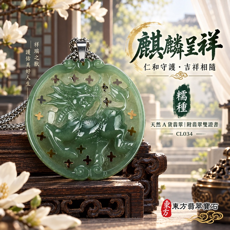 翡翠麒麟項鍊玉珮|神獸獻瑞・祥瑞富貴・招福納祥・事業順遂・平安守護|天然A貨翡翠・緬甸玉・油青・糯種|神獸獻瑞|麒麟玉珮・麒麟玉墜・麒麟吊墜・翡翠麒麟牌・緬甸玉項鍊・A貨翡翠項鍊|CL034|男女翡翠項鍊・送禮收藏|客製化訂做翡翠麒麟玉珮、翡翠麒麟玉墜、翡翠麒麟吊墜、翡翠項鍊玉珮|附A貨翡翠雙證書・東方翡翠寶石 翡翠麒麟項鍊玉珮|神獸獻瑞・祥瑞富貴・招福納祥・事業順遂・平安守護|天然A貨翡翠・緬甸玉・油青・糯種|神獸獻瑞|麒麟玉珮・麒麟玉墜・麒麟吊墜・翡翠麒麟牌・緬甸玉項鍊・A貨翡翠項鍊|CL034|男女翡翠項鍊・送禮收藏|客製化訂做翡翠麒麟玉珮、翡翠麒麟玉墜、翡翠麒麟吊墜、翡翠項鍊玉珮|附A貨翡翠雙證書・東方翡翠寶石