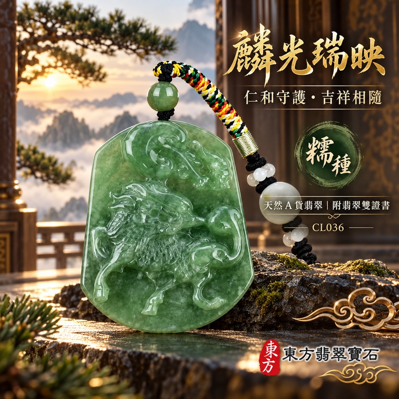 翡翠麒麟項鍊玉珮|神獸獻瑞・祥瑞富貴・招福納祥・事業順遂・平安守護|天然A貨翡翠・緬甸玉・綠色・糯種|神獸獻瑞|麒麟玉珮・麒麟玉墜・麒麟吊墜・翡翠麒麟牌・緬甸玉項鍊・A貨翡翠項鍊|CL036|男女翡翠項鍊・送禮收藏|客製化訂做翡翠麒麟玉珮、翡翠麒麟玉墜、翡翠麒麟吊墜、翡翠項鍊玉珮|附A貨翡翠雙證書・東方翡翠寶石 翡翠麒麟項鍊玉珮|神獸獻瑞・祥瑞富貴・招福納祥・事業順遂・平安守護|天然A貨翡翠・緬甸玉・綠色・糯種|神獸獻瑞|麒麟玉珮・麒麟玉墜・麒麟吊墜・翡翠麒麟牌・緬甸玉項鍊・A貨翡翠項鍊|CL036|男女翡翠項鍊・送禮收藏|客製化訂做翡翠麒麟玉珮、翡翠麒麟玉墜、翡翠麒麟吊墜、翡翠項鍊玉珮|附A貨翡翠雙證書・東方翡翠寶石
