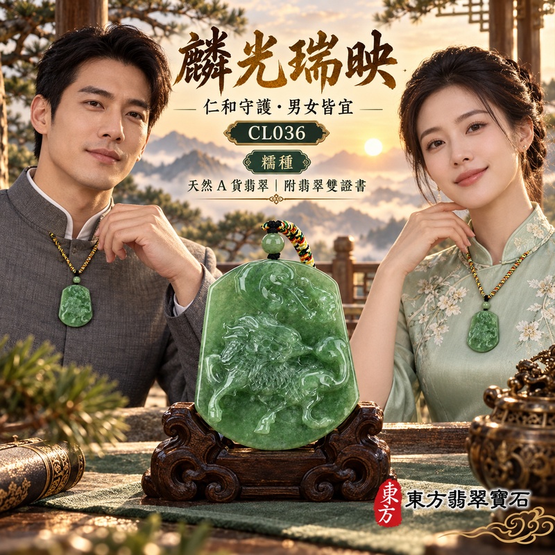 翡翠麒麟項鍊玉珮|神獸獻瑞・祥瑞富貴・招福納祥・事業順遂・平安守護|天然A貨翡翠・緬甸玉・綠色・糯種|神獸獻瑞|麒麟玉珮・麒麟玉墜・麒麟吊墜・翡翠麒麟牌・緬甸玉項鍊・A貨翡翠項鍊|CL036|男女翡翠項鍊・送禮收藏|客製化訂做翡翠麒麟玉珮、翡翠麒麟玉墜、翡翠麒麟吊墜、翡翠項鍊玉珮|附A貨翡翠雙證書・東方翡翠寶石 翡翠麒麟項鍊玉珮|神獸獻瑞・祥瑞富貴・招福納祥・事業順遂・平安守護|天然A貨翡翠・緬甸玉・綠色・糯種|神獸獻瑞|麒麟玉珮・麒麟玉墜・麒麟吊墜・翡翠麒麟牌・緬甸玉項鍊・A貨翡翠項鍊|CL036|男女翡翠項鍊・送禮收藏|客製化訂做翡翠麒麟玉珮、翡翠麒麟玉墜、翡翠麒麟吊墜、翡翠項鍊玉珮|附A貨翡翠雙證書・東方翡翠寶石