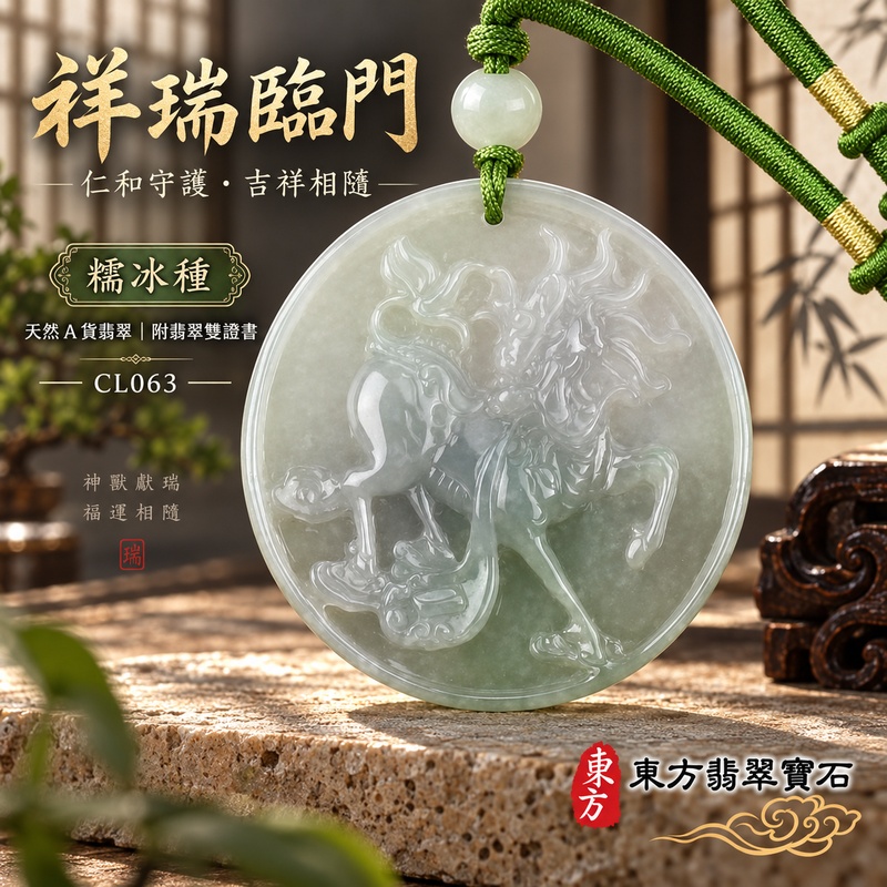 翡翠麒麟項鍊玉珮|神獸獻瑞・祥瑞富貴・招福納祥・事業順遂・平安守護|天然A貨翡翠・緬甸玉・糯冰種|神獸獻瑞|麒麟玉珮・麒麟玉墜・麒麟吊墜・翡翠麒麟牌・緬甸玉項鍊・A貨翡翠項鍊|CL063|男女翡翠項鍊・送禮收藏|客製化訂做翡翠麒麟玉珮、翡翠麒麟玉墜、翡翠麒麟吊墜、翡翠項鍊玉珮|附A貨翡翠雙證書・東方翡翠寶石 翡翠麒麟項鍊玉珮|神獸獻瑞・祥瑞富貴・招福納祥・事業順遂・平安守護|天然A貨翡翠・緬甸玉・糯冰種|神獸獻瑞|麒麟玉珮・麒麟玉墜・麒麟吊墜・翡翠麒麟牌・緬甸玉項鍊・A貨翡翠項鍊|CL063|男女翡翠項鍊・送禮收藏|客製化訂做翡翠麒麟玉珮、翡翠麒麟玉墜、翡翠麒麟吊墜、翡翠項鍊玉珮|附A貨翡翠雙證書・東方翡翠寶石